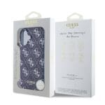 Guess IML Denim Effect MagSafe Dark Blue Kryt iPhone 16