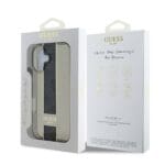 Guess IML Middle 4G Stripe Black Kryt iPhone 16