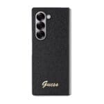 Guess PC/TPU Glitter Flakes Metal Logo Black Kryt Samsung Galaxy Z Fold 6