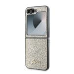 Guess PC/TPU Glitter Flakes Metal Logo Gold Kryt Samsung Galaxy Z Flip 6