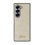 Guess PC/TPU Glitter Flakes Metal Logo Gold Kryt Samsung Galaxy Z Fold 6