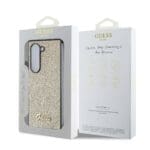 Guess PC/TPU Glitter Flakes Metal Logo Gold Kryt Samsung Galaxy Z Fold 6