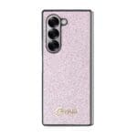 Guess PC/TPU Glitter Flakes Metal Logo Pink Kryt Samsung Galaxy Z Fold 6