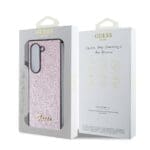 Guess PC/TPU Glitter Flakes Metal Logo Pink Kryt Samsung Galaxy Z Fold 6