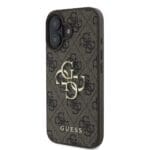 Guess PU 4G Metal Logo Brown Kryt iPhone 16 Plus