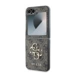 Guess PU 4G Metal Logo Brown Kryt Samsung Galaxy Z Flip 6