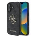 Guess PU 4G Metal Logo Grey Kryt iPhone 16