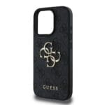 Guess PU 4G Metal Logo Grey Kryt iPhone 16 Pro Max
