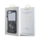 Guess PU 4G Metal Logo Grey Kryt Samsung Galaxy Z Flip 6