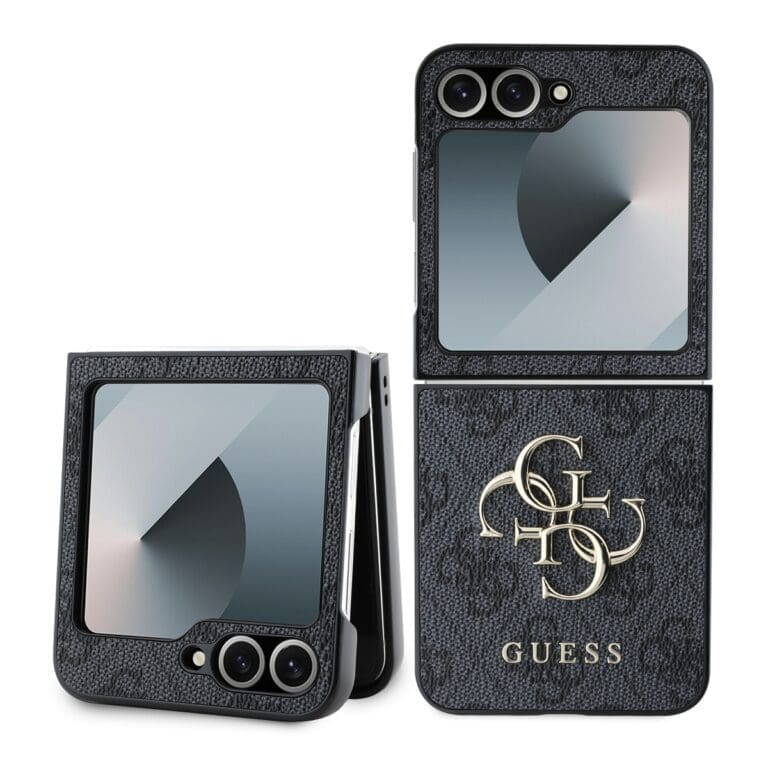 Guess PU 4G Metal Logo Grey Kryt Samsung Galaxy Z Flip 6