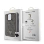 Guess PU 4G Strass Triangle Metal Logo + Crossbody Brown Kryt iPhone 16 Pro Max