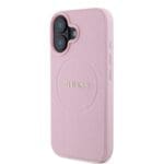 Guess PU Grained Classic Logo MagSafe Pink Kryt iPhone 16