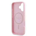 Guess PU Grained Classic Logo MagSafe Pink Kryt iPhone 16