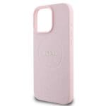Guess PU Grained Classic Logo MagSafe Pink Kryt iPhone 16 Pro