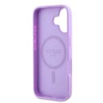 Guess PU Grained Classic Logo MagSafe Purple Kryt iPhone 16