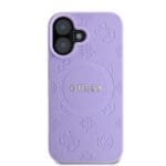 Guess Saffiano Peony Stamp MagSafe Purple Kryt iPhone 16
