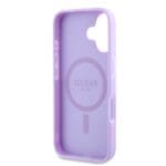Guess Saffiano Peony Stamp MagSafe Purple Kryt iPhone 16
