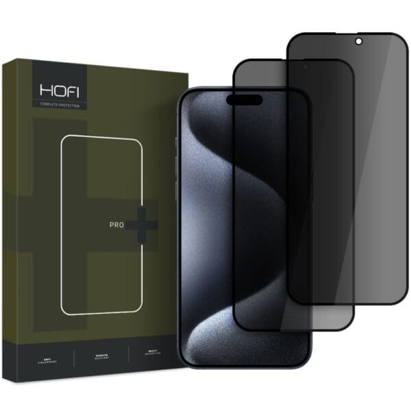 Hofi Anti Spy Glass Pro+ 2-Pack Privacy iPhone 16