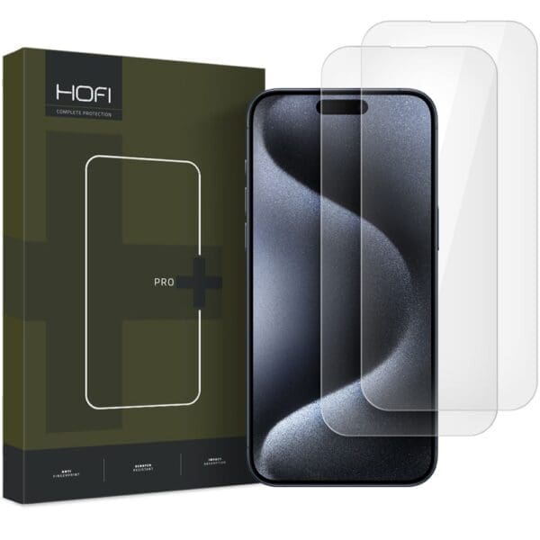 Hofi Glass Pro+ 2-Pack Clear iPhone 16 Plus