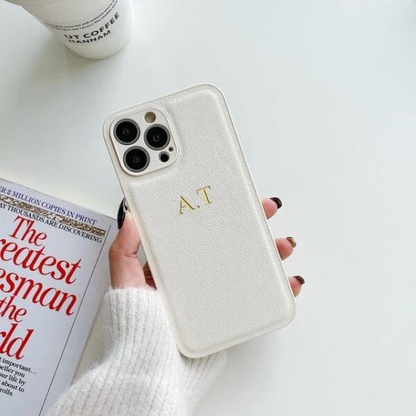 BHcase Camera Leather Monogram Ivory Kryt iPhone 15 Pro