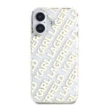 Karl Lagerfeld IML Electroplated Repeated Logo Gold Kryt iPhone 16