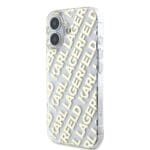 Karl Lagerfeld IML Electroplated Repeated Logo Gold Kryt iPhone 16
