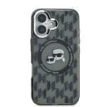 Karl Lagerfeld IML Monogram K&CH Heads MagSafe Black Kryt iPhone 16