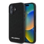 Karl Lagerfeld PU Quilted Pattern Black Kryt iPhone 16
