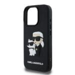 Karl Lagerfeld PU Saffiano Karl and Choupette Black Kryt iPhone 16 Pro Max