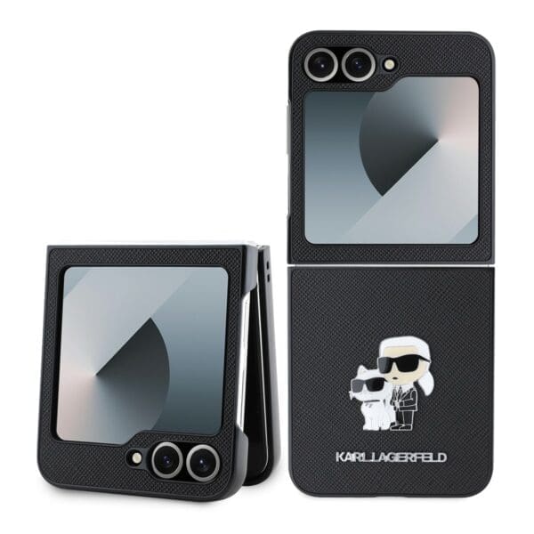 Karl Lagerfeld PU Saffiano Karl and Choupette Black Kryt Samsung Galaxy Z Flip 6