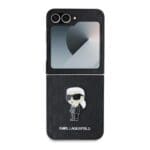 Karl Lagerfeld PU Saffiano Monogram Ikonik Black Kryt Samsung Galaxy Z Flip 6