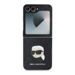 Karl Lagerfeld PU Saffiano Monogram Karl Head Black Kryt Samsung Galaxy Z Flip 6