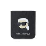 Karl Lagerfeld PU Saffiano Monogram Karl Head Black Kryt Samsung Galaxy Z Flip 6