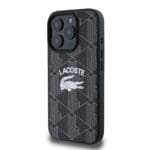 Lacoste Blend Monogram MagSafe Black Kryt iPhone 16 Pro