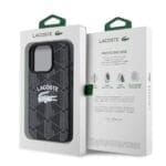 Lacoste Blend Monogram MagSafe Black Kryt iPhone 16 Pro