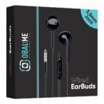 OBAL:ME Wired Headphones 3.5mm Jack Black