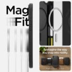 Spigen Rugged Armor Mag MagSafe Matte Black Kryt iPhone 16