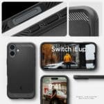 Spigen Rugged Armor Mag MagSafe Matte Black Kryt iPhone 16