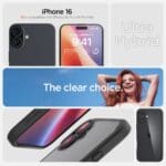 Spigen Ultra Hybrid Matte Black Kryt iPhone 16
