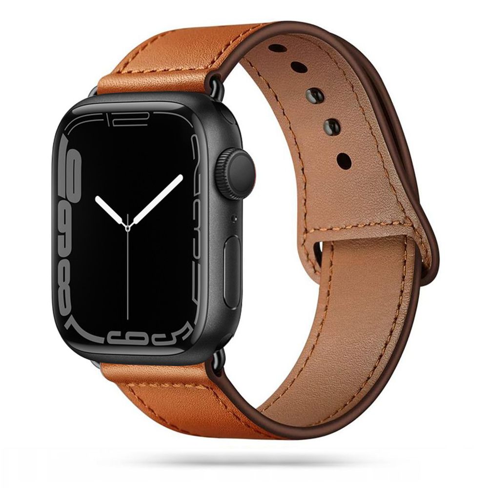 Tech-Protect Leatherfit Apple Watch 4 / 5 / 6 / 7 / 8 / 9 / Se / Ultra 1 / 2  (42 / 44 / 45 / 49 mm) Brown