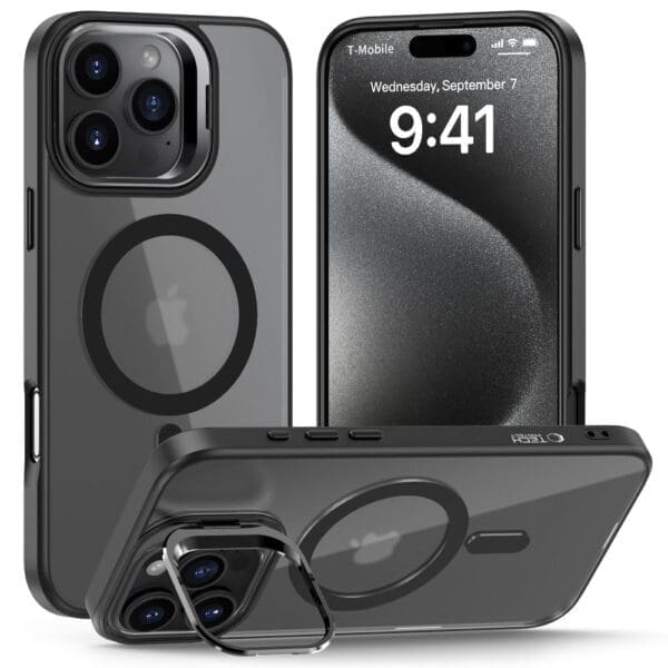 Tech-Protect Magstand MagSafe Matte Black Kryt iPhone 15 Pro