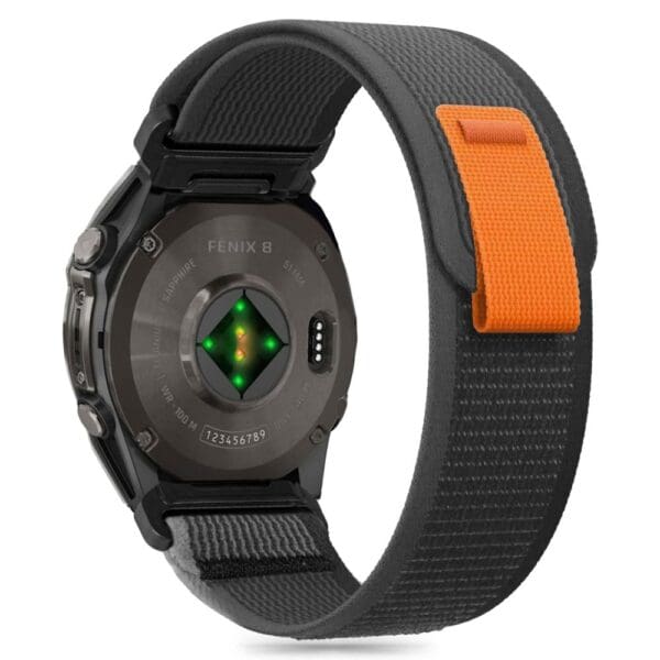 Tech-Protect Nylon Garmin Fenix 5 / 6 / 6 Pro / 7 / 8 (47 mm) / E Black/Orange