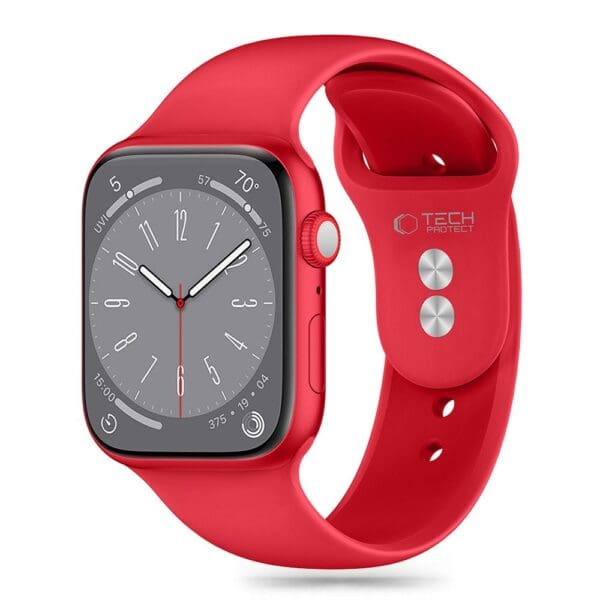 Tech-Protect Silicone Apple Watch 6 / 7 / 8 / 9 / 10 / Se / Ultra 1 / 2 (44 / 45 / 46 / 49 mm) Red