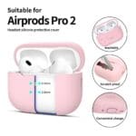 Tech-Protect Silicone Dusty Pink Kryt AirPods Pro 1/2