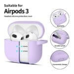Tech-Protect Silicone Hook Lavender Kryt AirPods 3