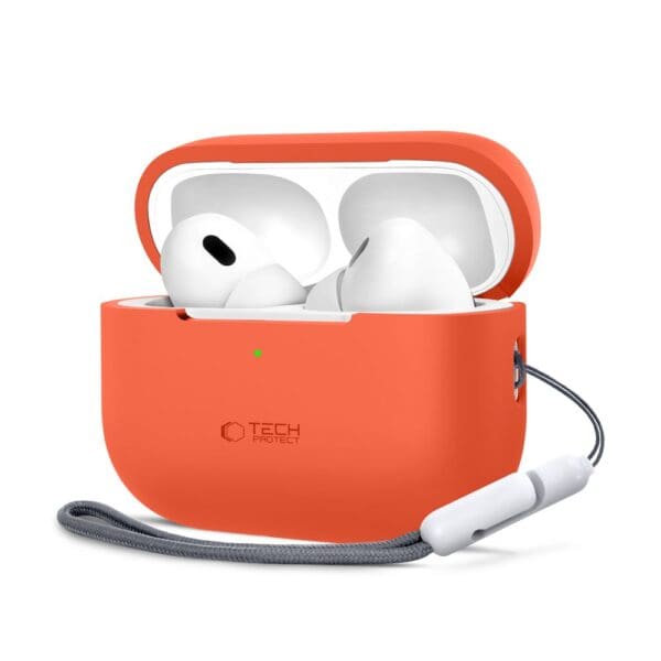 Tech-Protect Silicone Neon Orange Kryt AirPods Pro 1/2