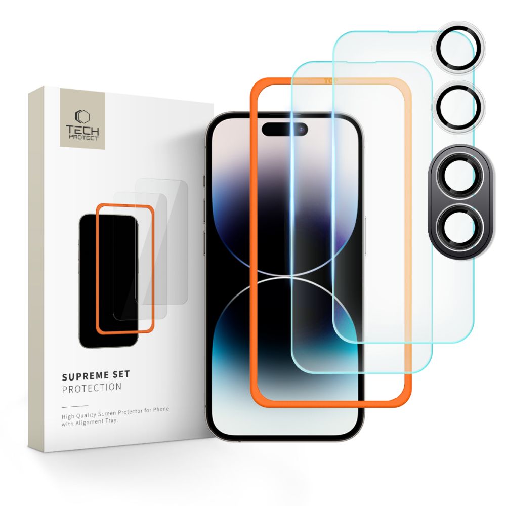 Tech-Protect Supreme Set 3-Pack Clear iPhone 16 Plus