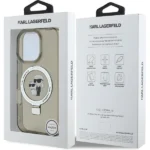 Karl Lagerfeld Ringstand Karl and Choupette MagSafe Black Kryt iPhone 16 Pro Max
