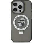 Karl Lagerfeld Ringstand Karl and Choupette MagSafe Black Kryt iPhone 16 Pro Max