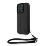 BMW Leather Signature and Strap Black Kryt iPhone 16 Pro